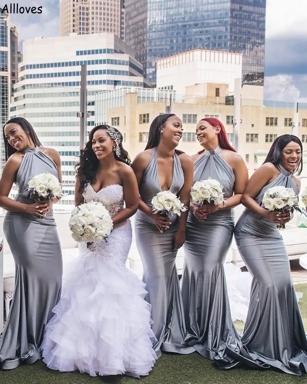 Bridesmaids dresses in silver hotsell