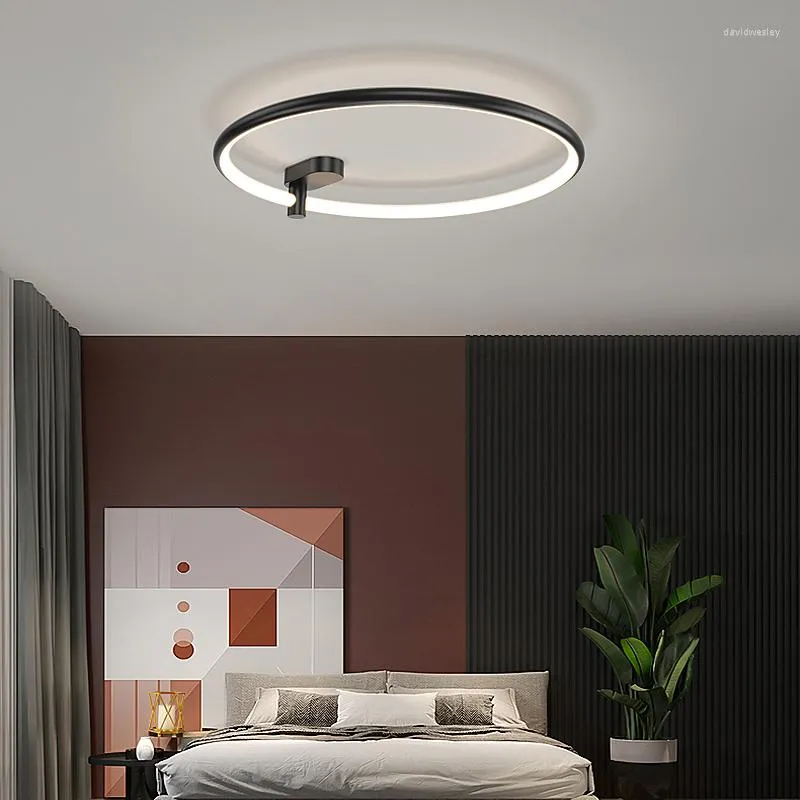 Lustres de alumínio LED CEILILNG MINIMALISTA Lâmpada Moderna para Larroom Bedroom Decoração de Arte Home Decoração Iluminação Interior