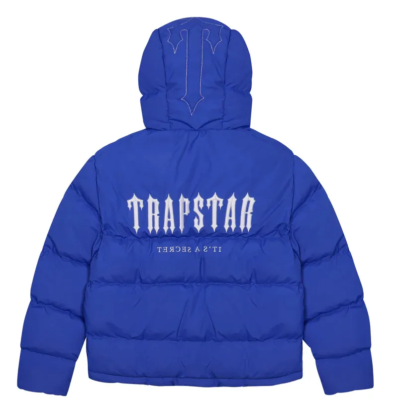 Trapstar London Decoded Hooded Puffer 2.0 Giacca nera sfumata da uomo Felpa con cappuccio termica ricamata da uomo Cappotto invernale Top 41