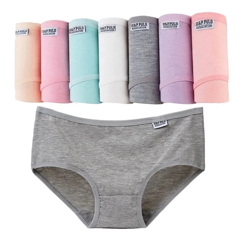 Women's Panties 7 Pcs Underwear Women Plus Size Panties Girl Briefs Sexy Lingeries Calcinha Cotton Shorts Underpants Solid Panty Cueca Intimates 230518