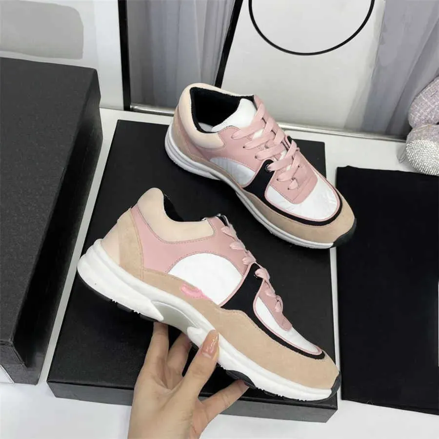 Designer 7A Running Shoes Channel Sneakers Women Lace-Up Sports Shoe Casual Trainers Classic Sneaker Woman Ccity Dfghhgfgd