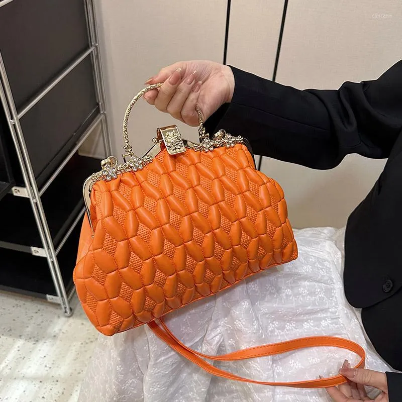 Bolso de mano de noche de lujo para mujer, bolso de mano de