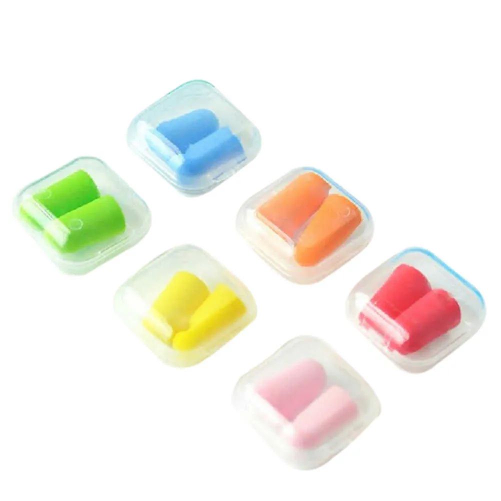 1 Pairs Soft Foam Ear Plugs Travel Sleep Noise Separate boxes Prevention Earplugs Noise Reduction For Travel Sleeping