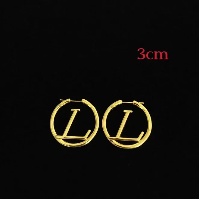 Stud Luxury Designers Womens Hoop Earrings Big Circle 3 4 5cm hoops earring Gold Silver Hoops Letter V Ear Studs With BOX Pendants Gift 2305191PE J230717