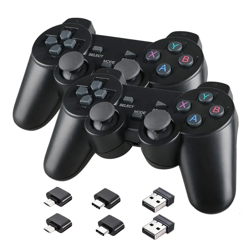 Game Controllers Joysticks 24GHz draadloze gamepad voor pc -laptop USB -controller Joystick Android TV Box Windows Raspberry Pi 4 3 Joypad 230518