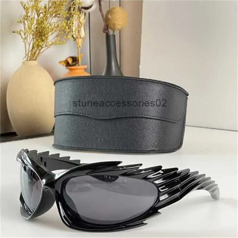 Moda diseñador de moda 0255 para hombre mujer gafas de sol con forma de envoltura única gafas de acetato estilo de personalidad de vanguardia al aire libre protección UV viene con estuchePPOVF8DLC