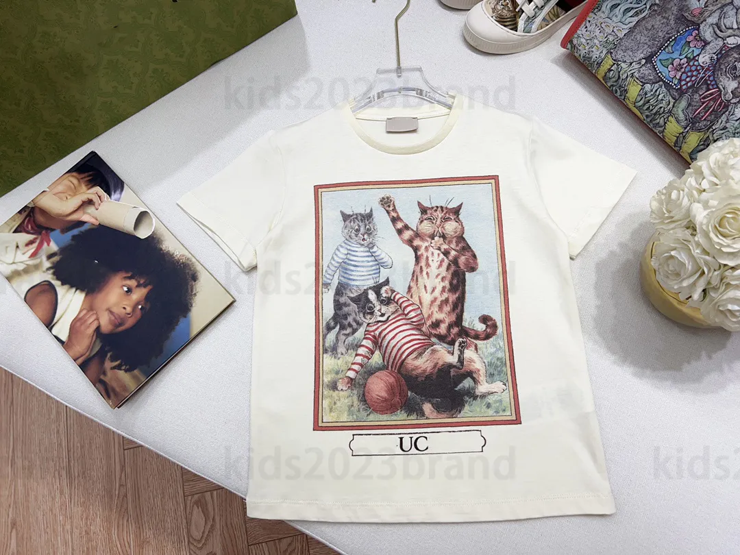 High End Preppy Cotton Print T Shirt For Boys Luxury Designer Tee