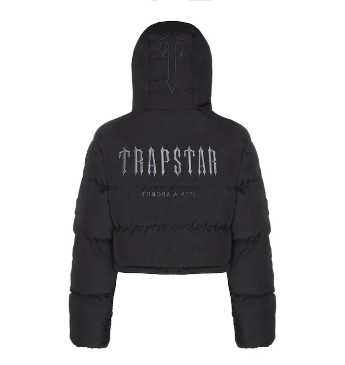 2023 Trapstar London Decoded Piumino Con Cappuccio Ice Blue Jacket Donna Ricamato Felpa Con