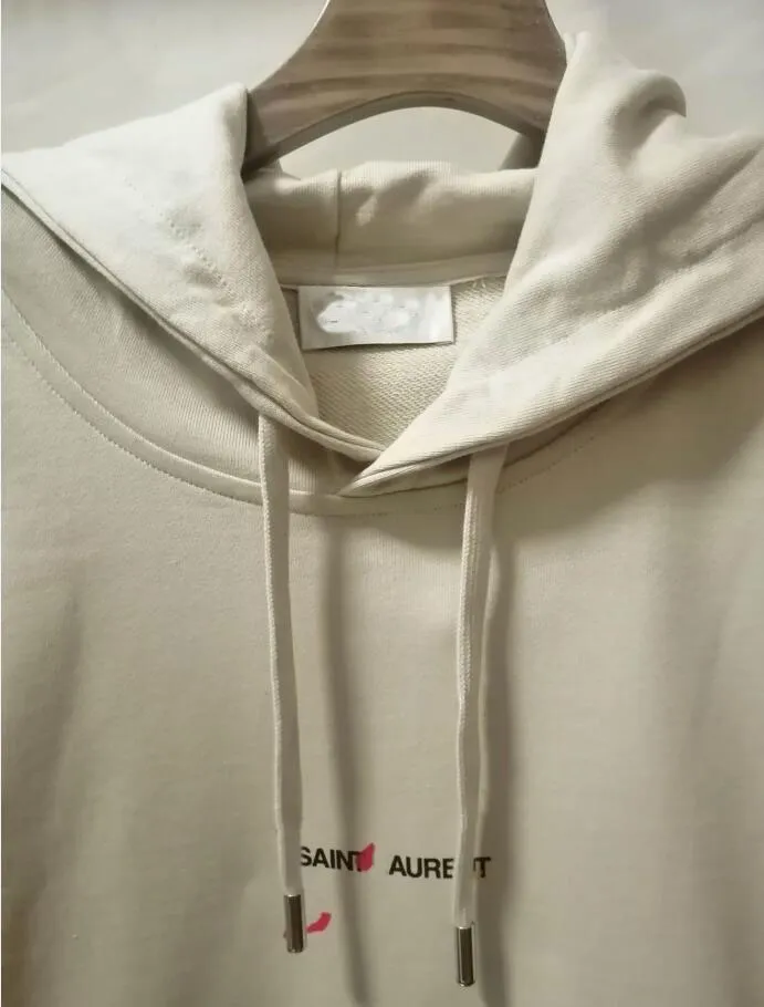 Saint laurent box logo hoodie discount