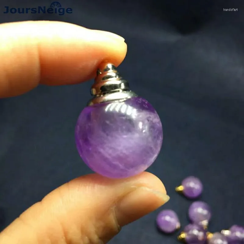 Pendentif Colliers En Gros Violet Cristal Naturel Sculpté À La Main Souhaitant Bouteille Chandail Chaîne Collier Chanceux Pour Femmes Hommes Bijoux