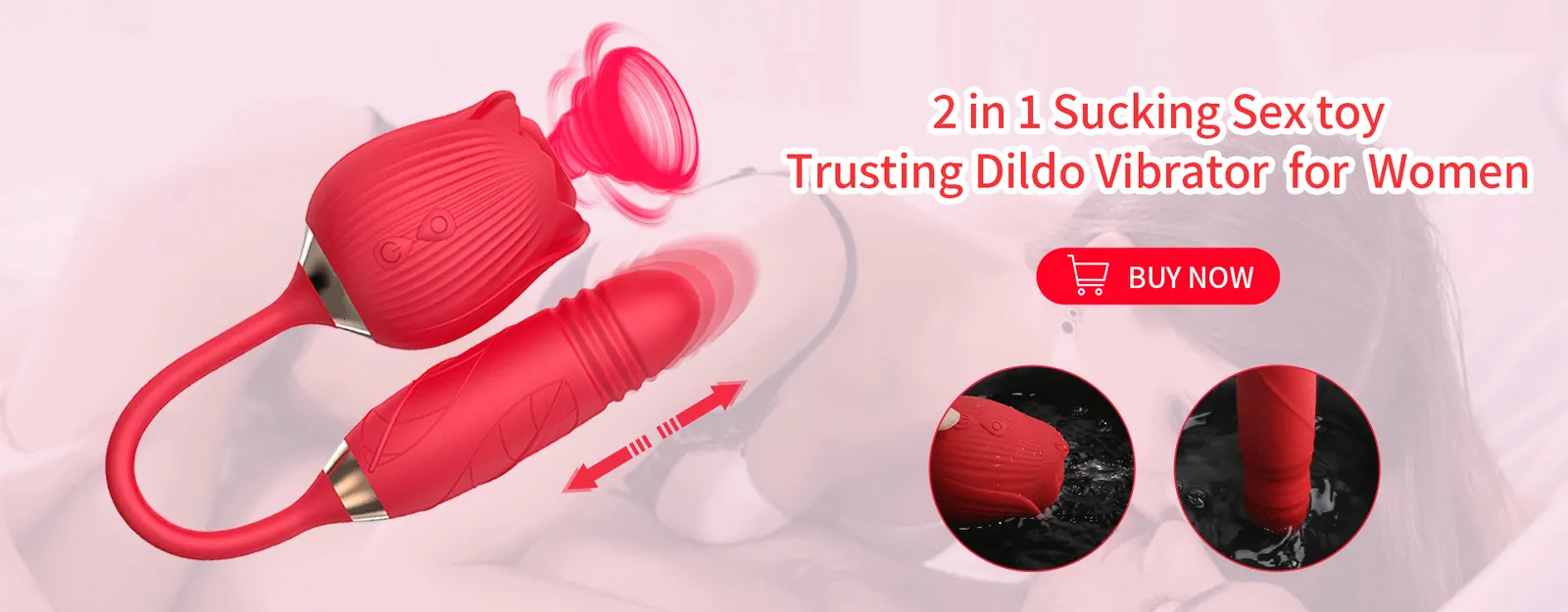 Rosenvibrator Mit Klitorissauger Und Zungenmasturbator_voghion.com