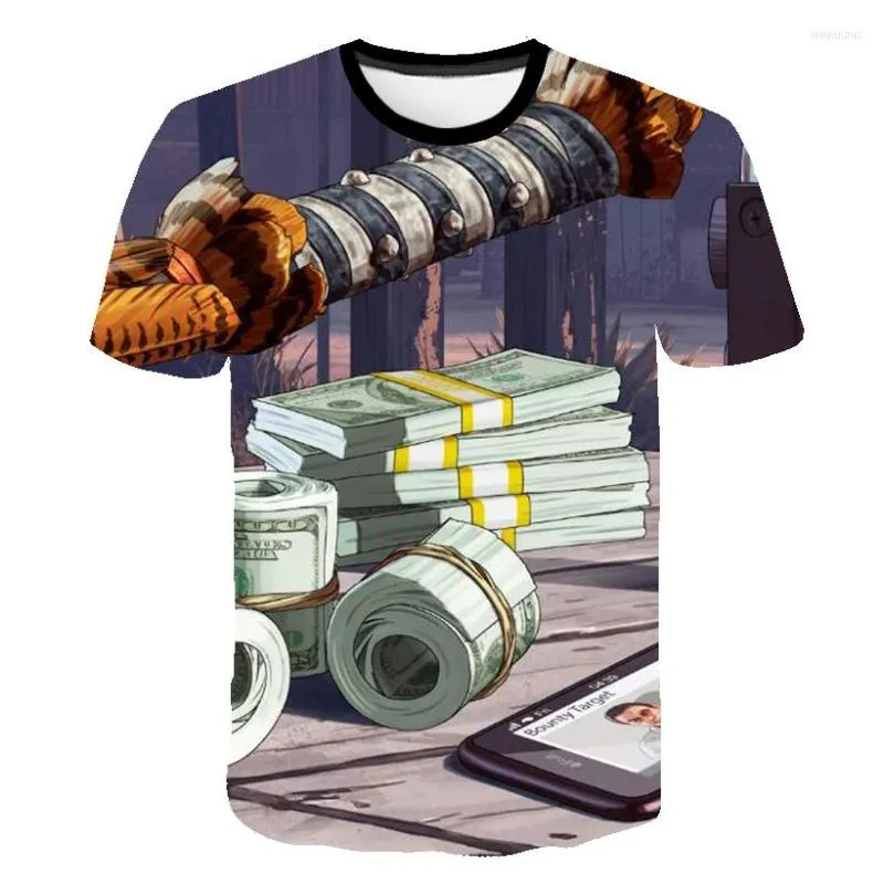 T-shirt da uomo T-shirt Totem del dollaro. T-shirt a maniche corte stampata di alta qualità Designer Abbigliamento casual per giovani Camicia divertente