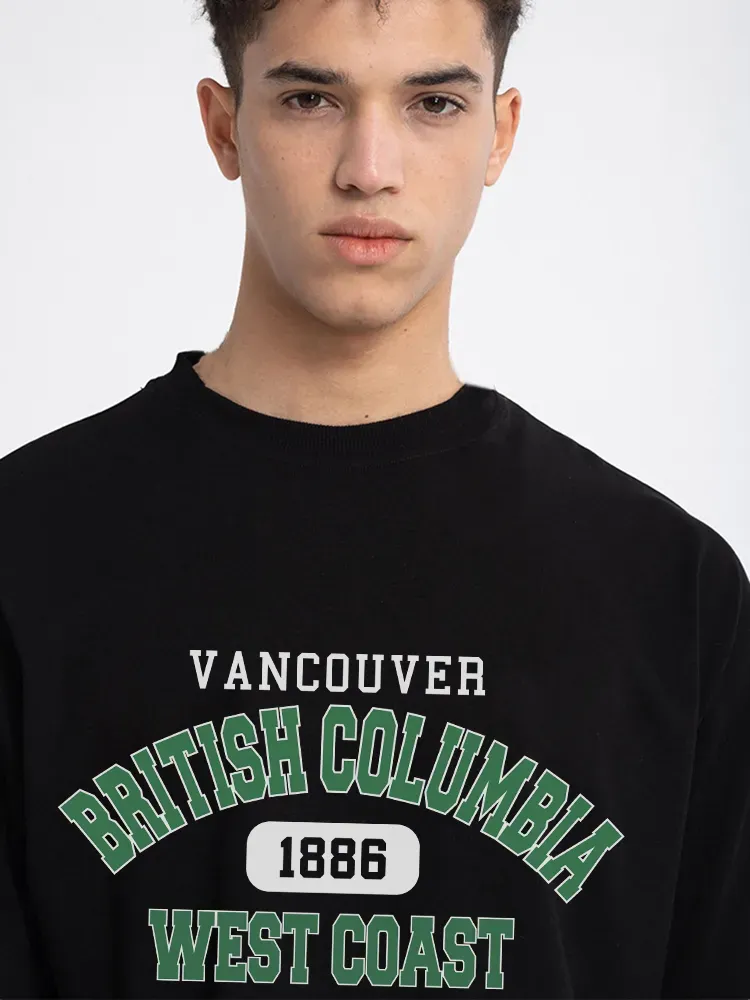 Vancouver British ztp 1888 West Coast Luxury T-Shirts Moda uomo traspirante Tshirt Camicie larghe in cotone estivo