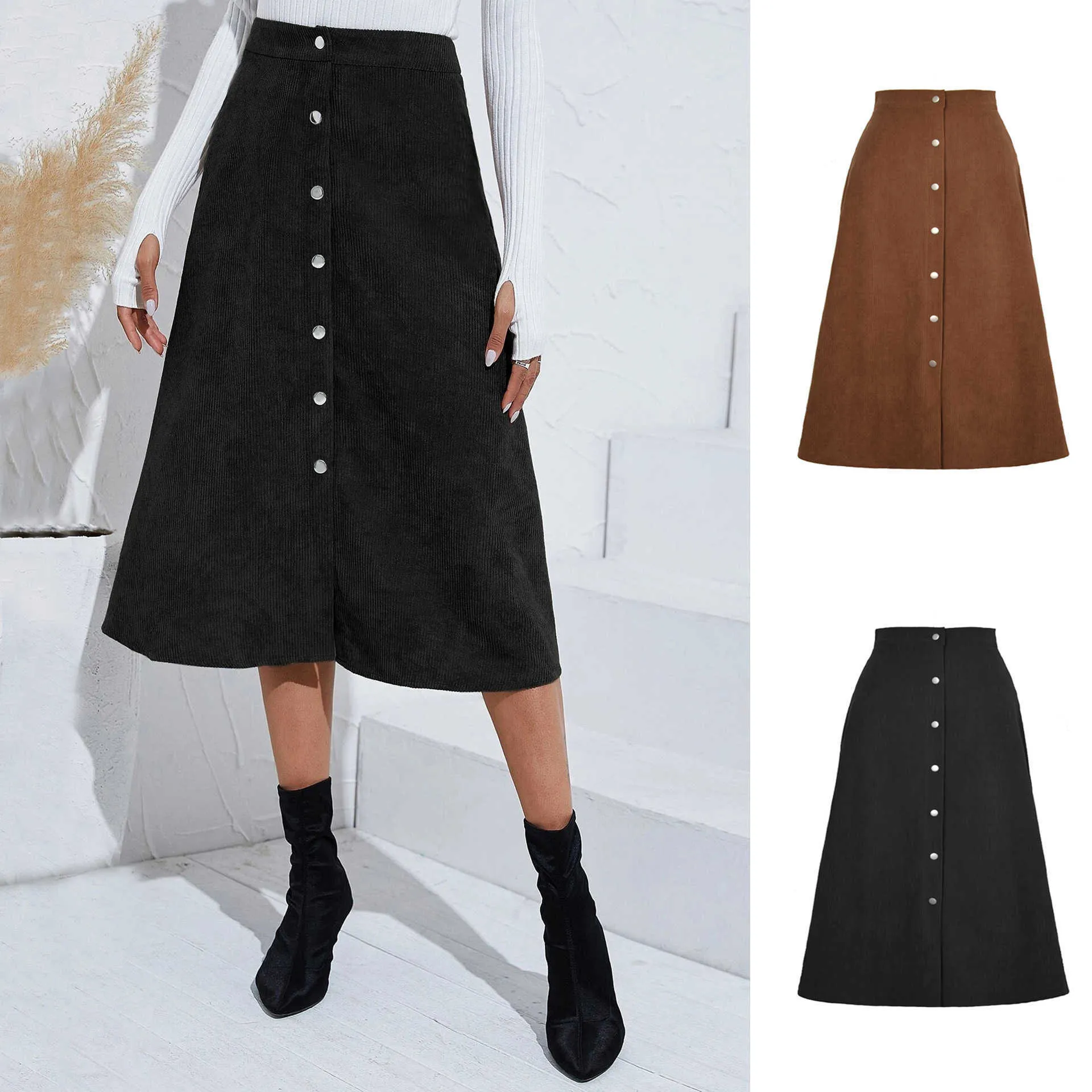 Women's long corduroy skirts hotsell