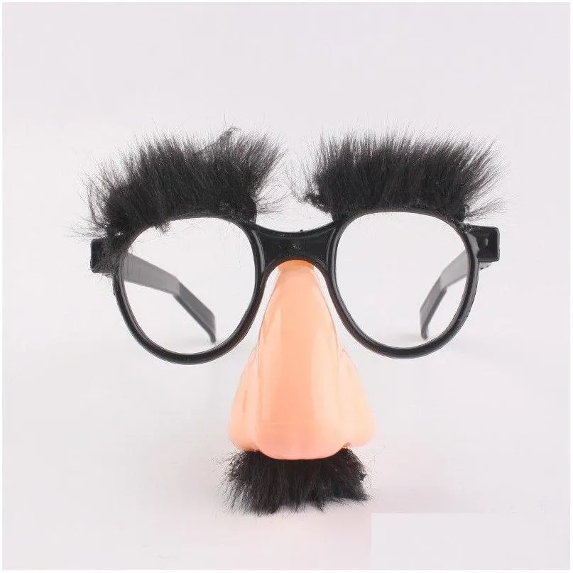 Other Festive Party Supplies Halloween Big Nose Funny Glasses Hair Eyebrow Props Mustache Cosply Trick Drop Delivery Home Garden Dhjxf