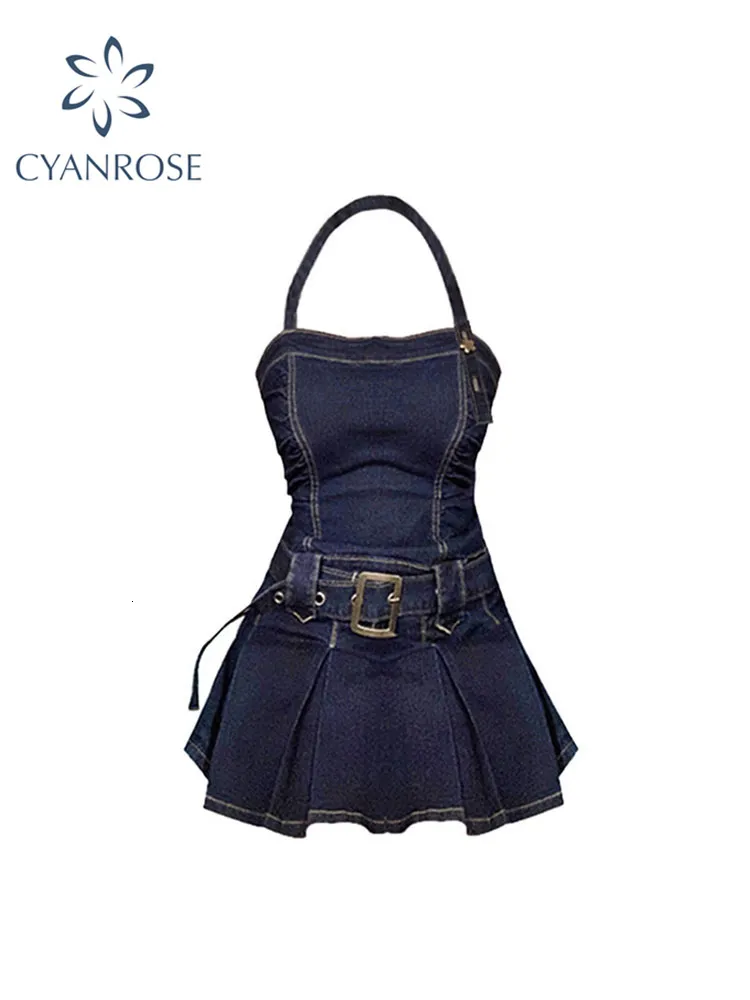 Basic Casual Denim Mini Dress for Women, Off Shoulder Halter Neck  Sleeveless Suspender Dress, Summer Y2k Vintage Party Elegant A-Line Frocks  for Ladies 230519 from Dhgate Basic & Casual Dresses - price