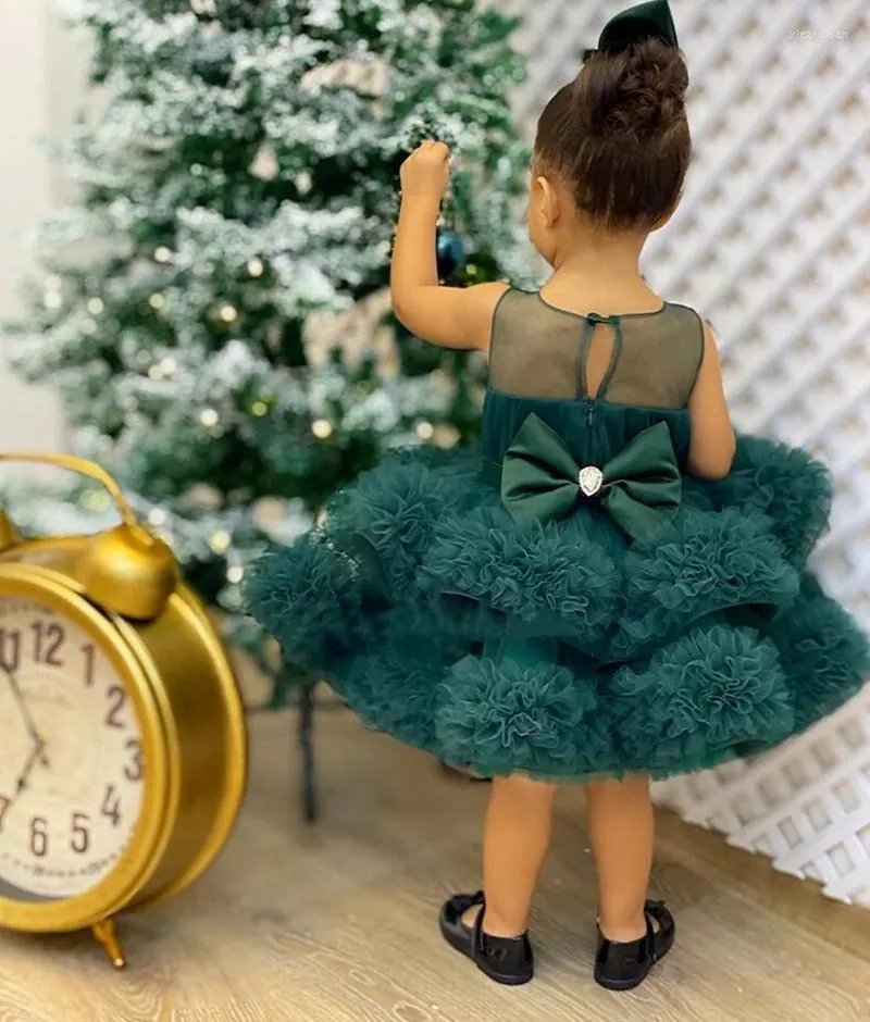 Emerald green dress baby top
