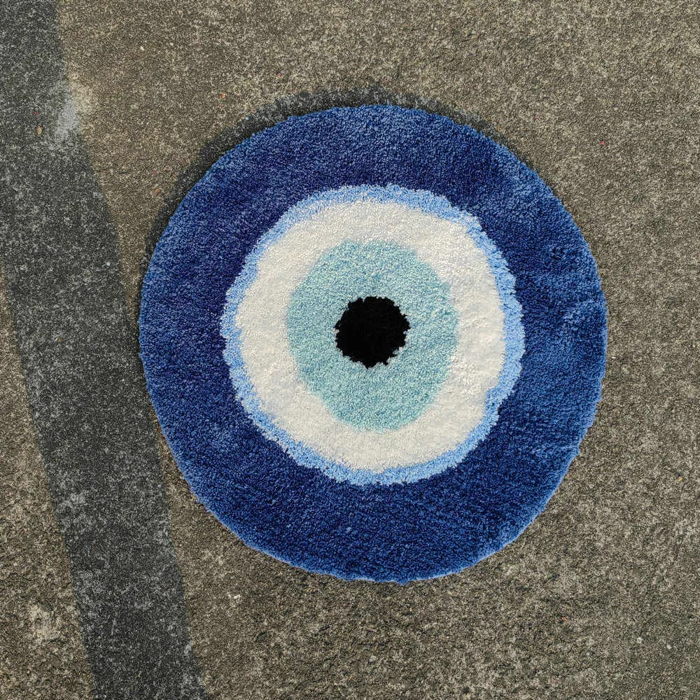 Fluffy Evil Eyes Circle Rug Soft Plush Tufted Carpet... From Bailixi09 ...
