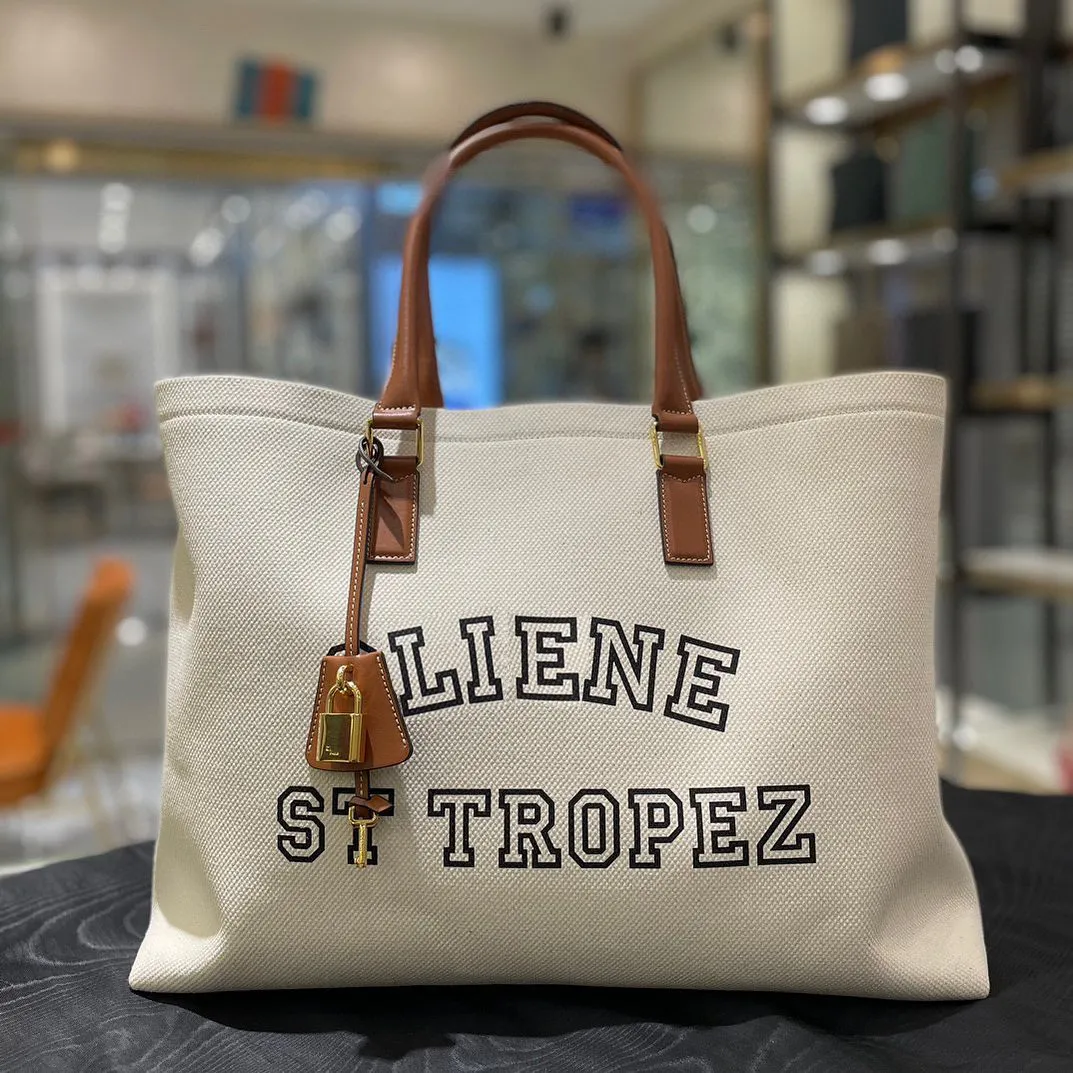 Bolsa feminina TRIOMPHE LONA Bolsa de luxo nylon Linho bolsa cosmética crossbody moda masculina Ráfias bolsa de grife bolsa de compras bolsa de mão bolsa de ombro verão bolsa de praia