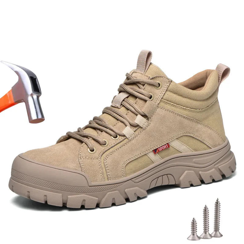 Chaussures de sécurité Travail Chaussures de sécurité Hommes Femmes Protection Steel Toe Bottes de sécurité Indestructible Respirant Wrap Head Work Sneakers 230519