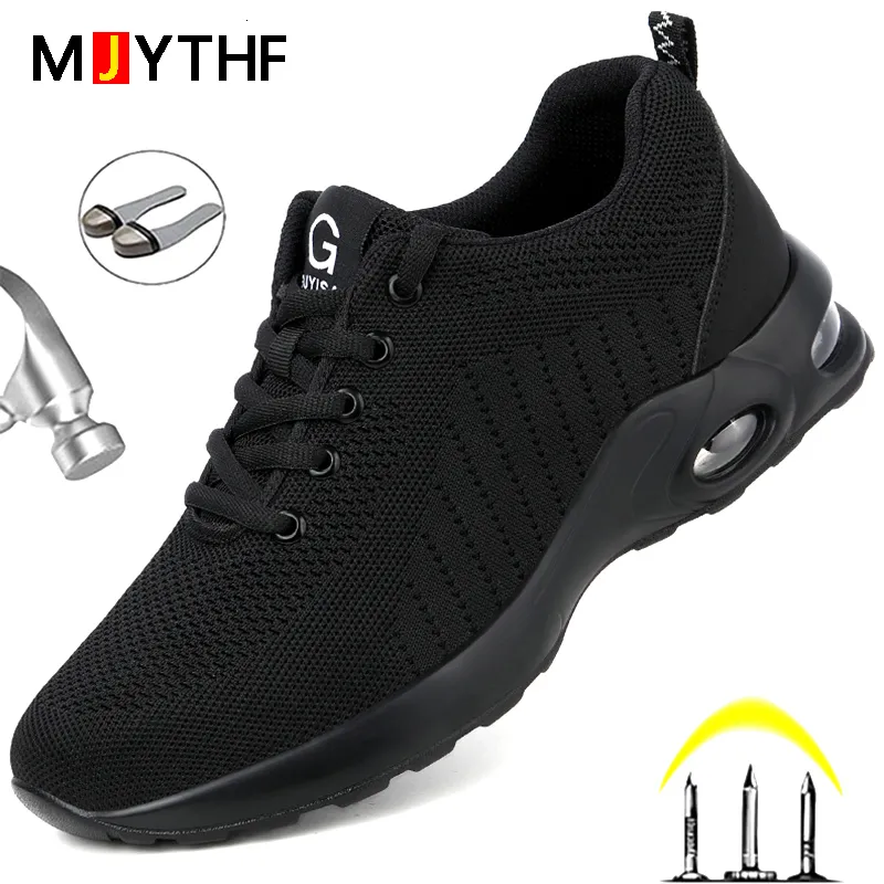 Veiligheidsschoenen Veiligheidsschoenen Men Comfort Men Laarzen onverwoestbare werkschoenen mode werk sneakers mannelijke beveiligingsschoenen werk schoenen 230518