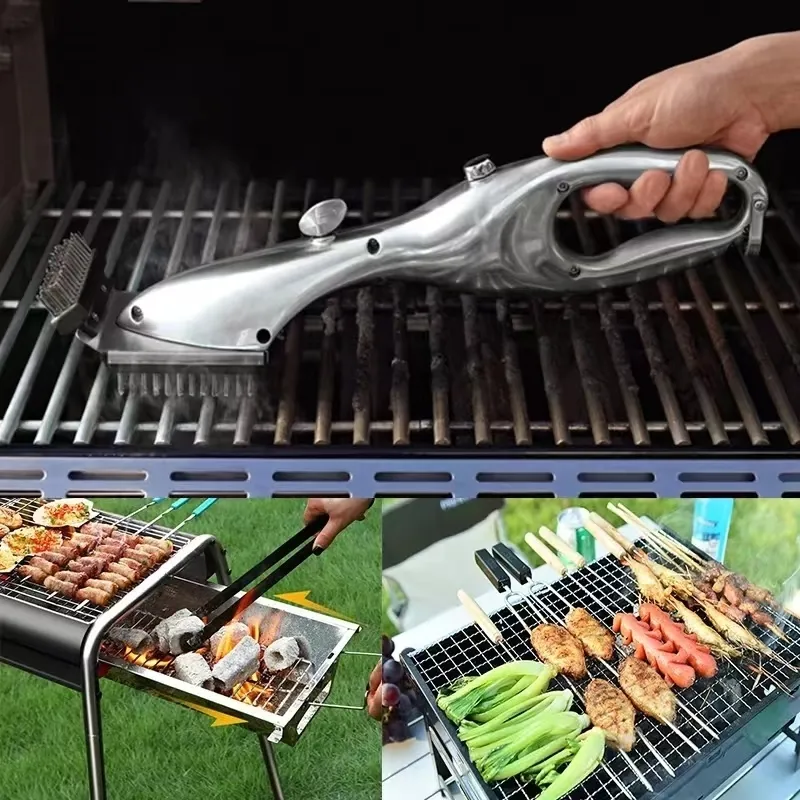 Herramientas para barbacoa Accesorios Barbacoa Parrilla Cepillos de limpieza de vapor al aire libre Limpiador de barbacoa Adecuado para raspador de carbón Accesorios de gas Cocina Herramienta de cocina 230518