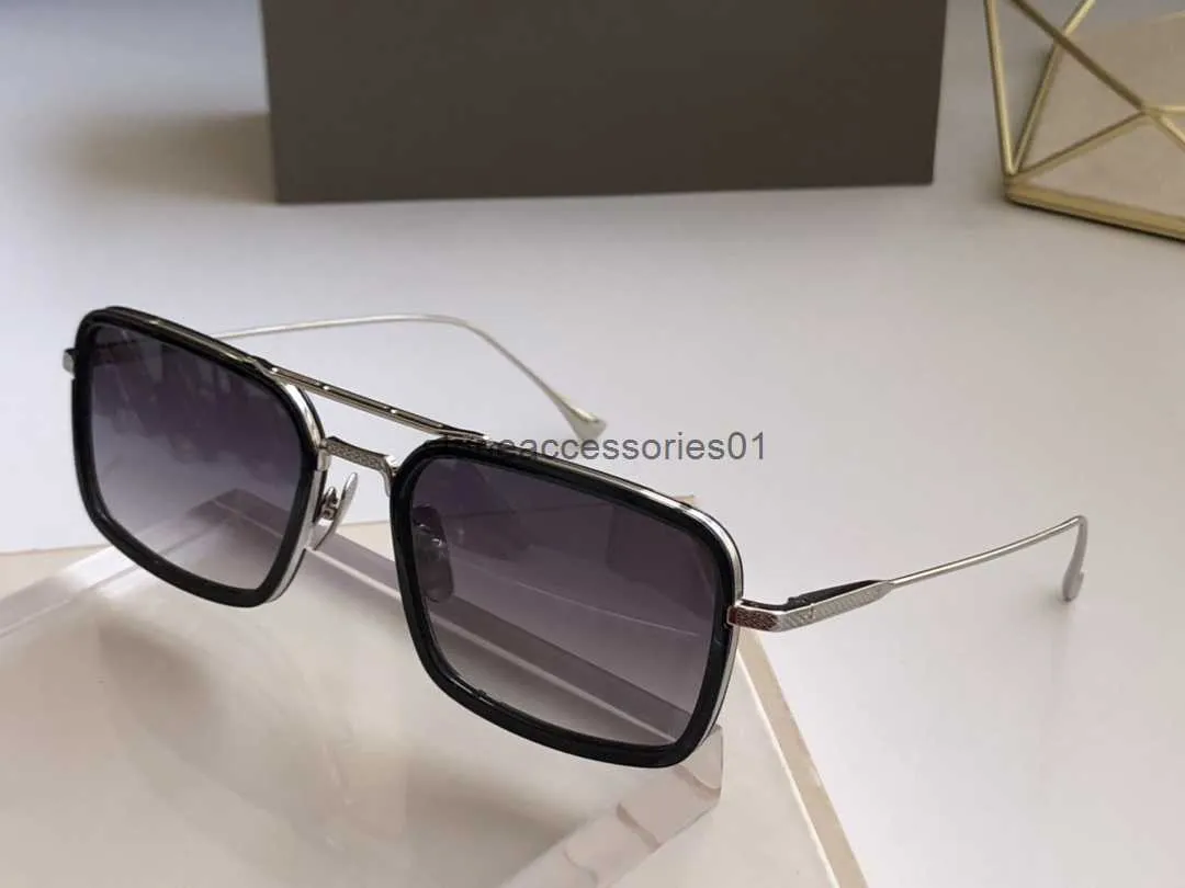 Flight Smokey Grey Silver Metal Sunglasses Men Summer Fashion Sunnies gafas de sol Sonnenbrille Sun Shades UV400 Eyewear with BoxJL69