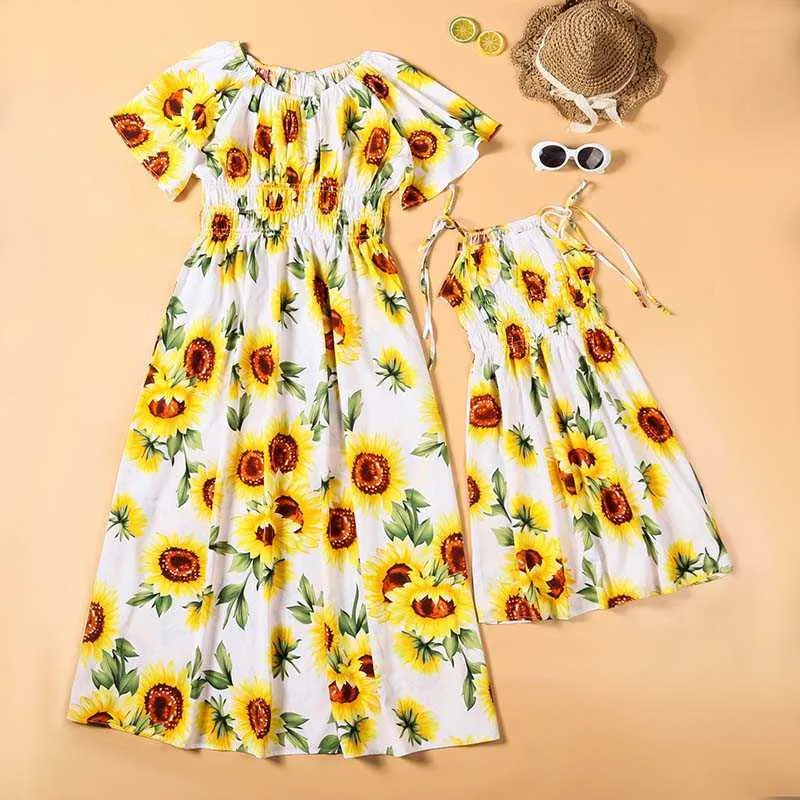 Matching sunflower dresses shop