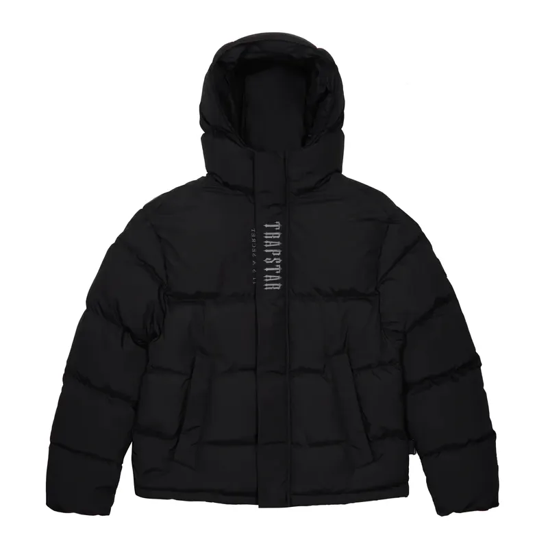 DHgate Trapstar London Decoded Hooded Puffer Jacket 2024 2.0 Black Embroidered Thermal Hoodie Winter Coat for Men Apparel