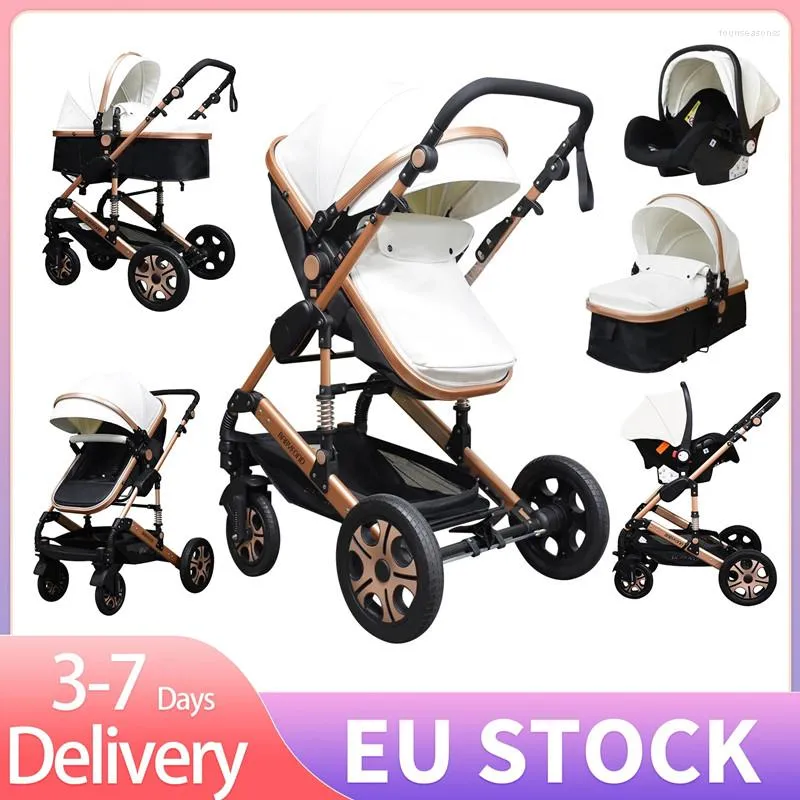 Luxury pu sale baby stroller