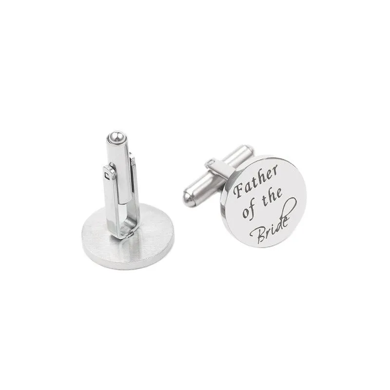 Aangepaste naam Initialen Cufflinks roestvrijstalen bruiloftgeschenk voor echtgenoot Cufflinks voor hem