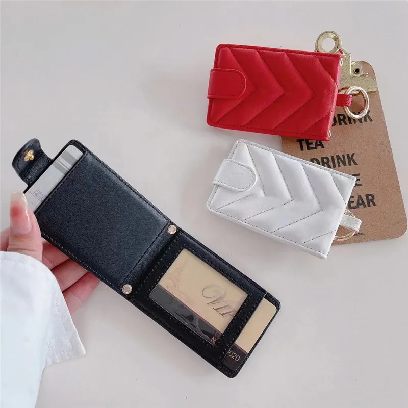 Fashion Desiger Luxury pu leather Lanyard Credit Card ID Holder Bag Student Women Travel Bank Bus Business Card Cover Badge 85562