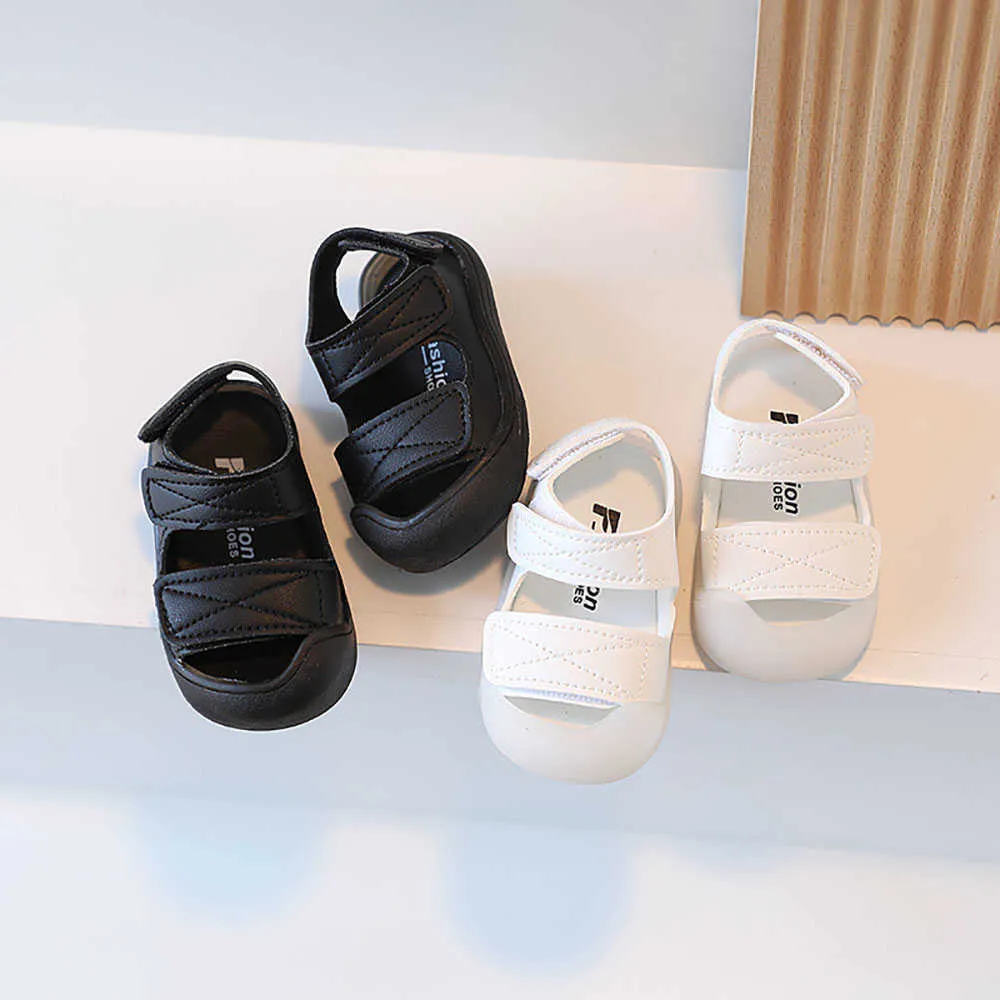 Sandalen PU Lederen mode Sandalen voor kinderen Zachtzolen Anti-slippery Boys Girls Travel Beach Shoes Casual Infant Baby Peuter schoenen AA230518