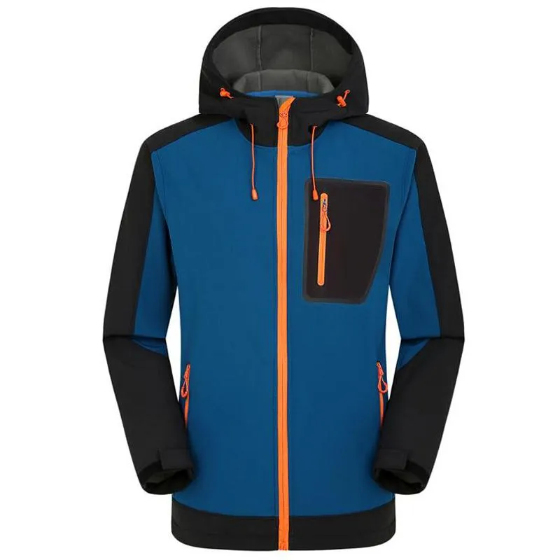 Vestes pour hommes Automne Hommes Softshell Polaire Randonnée Camping En Plein Air Trekking Escalade Manteaux Imperméable Coupe-Vent Thermique À Capuche Veste