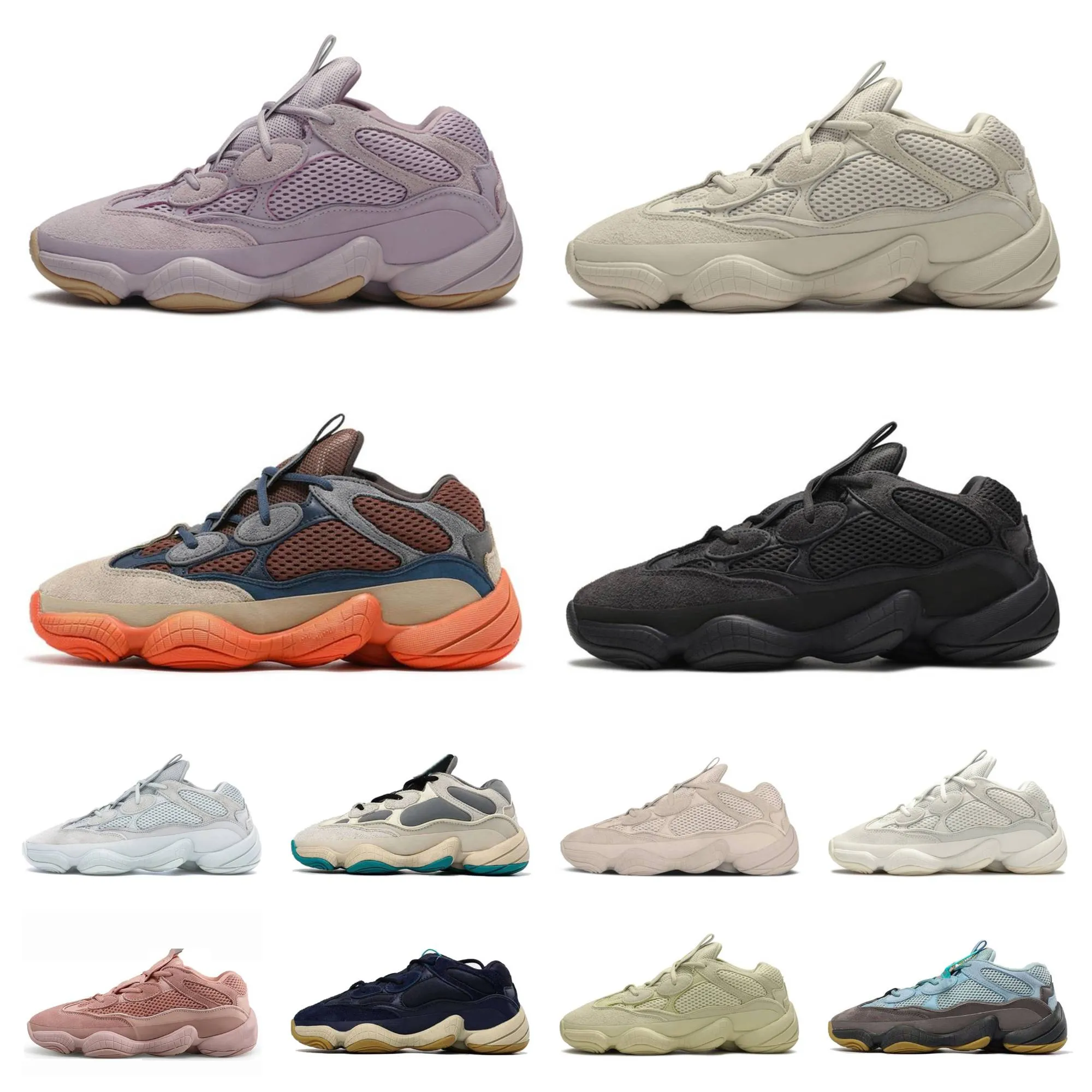 Utility Black 500 Casual Chaussures 500s OG Hommes Femmes Os Blanc Argile Marron Cendre Gris Bleu Orange Blush Granit Desert Rat Taupe Light Enflam Soft Vision Baskets Baskets