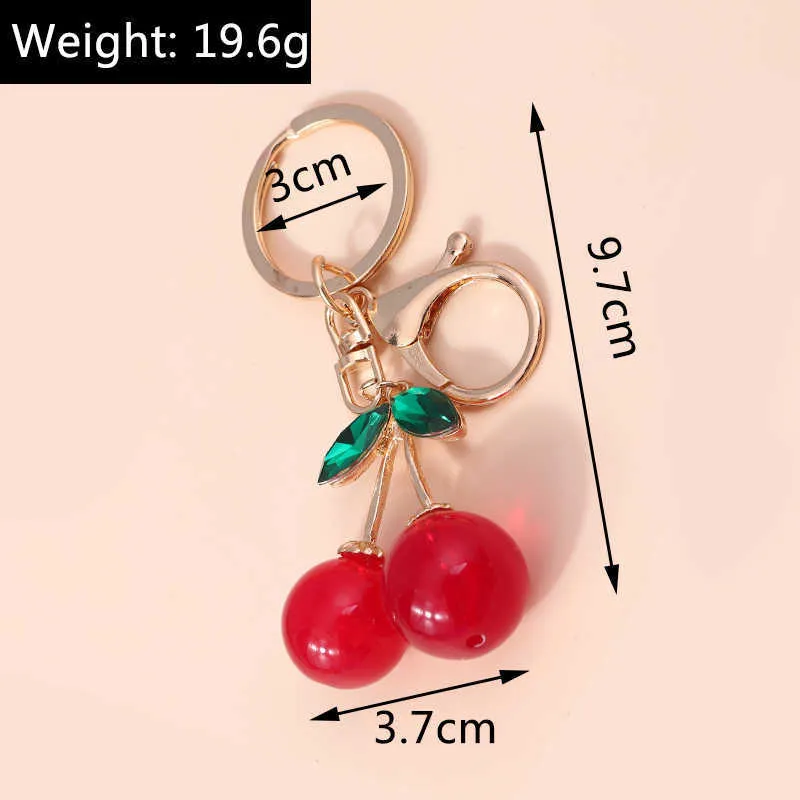 Crystal Cherry Fruit Cherry Keychain Creative And Cute Key Ring For Women  And Men Ideal For Handbags And Jewelry From Stylishchannelbags, $4.23