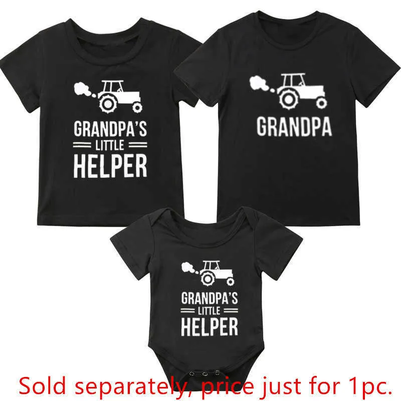 Family Matching Outfits I Love My Grandfather And Grandpa Family Matching  Clothes Black T Shirt Cotton Short Sleeve Family Matching Clothes G220519  From Sihuai04, $11.94
