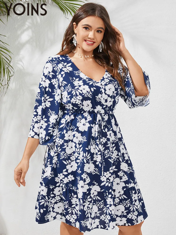 Taglie Forti Abiti YOINS Taglia Donna Mini Abito Bohemien Estate