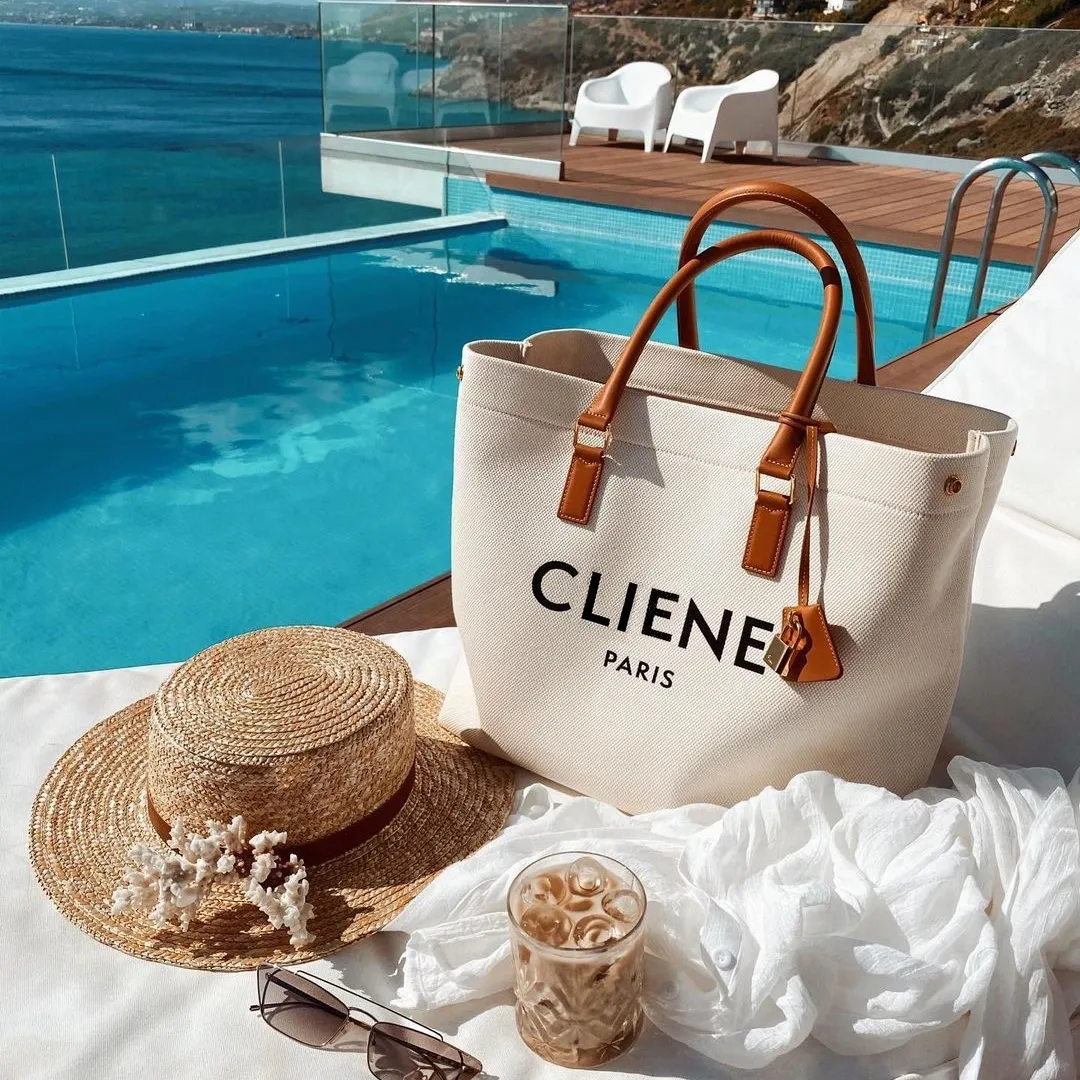 Cabas shop plage luxe