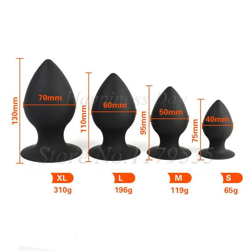 Large Silicone Anal Plug With Strong Suction Cup Base... From Qiyue10,  $8.04
