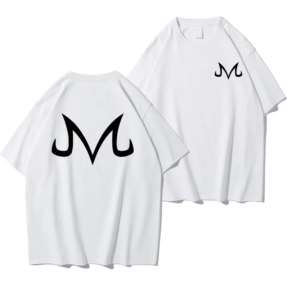 Япония Аниме ЛОГОТИП M Pattern Модные футболки с принтом Мужские свободные негабаритные короткие рукава с круглым вырезом дышащие