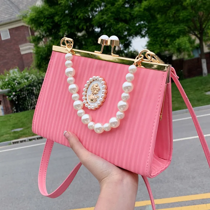 Marsupi Borsa da sera da sposa con perle borse eleganti da donna borse da banchetto di moda borse da donna di design di lusso a tracolla 23519