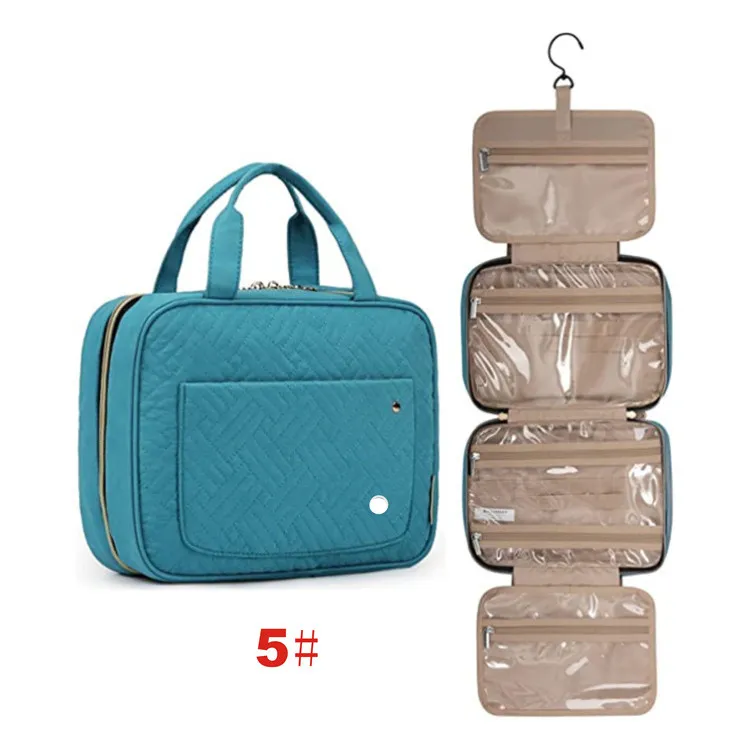 ll Bolsa de maquillaje para mujer, bolsa de aseo de gran capacidad de viaje impermeable, bolsas de lavado de almacenamiento portátiles plegables