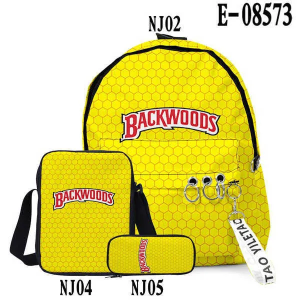 Set Backwoods Cigar Backpacks Red Purple Unisex Sports  display picture 3