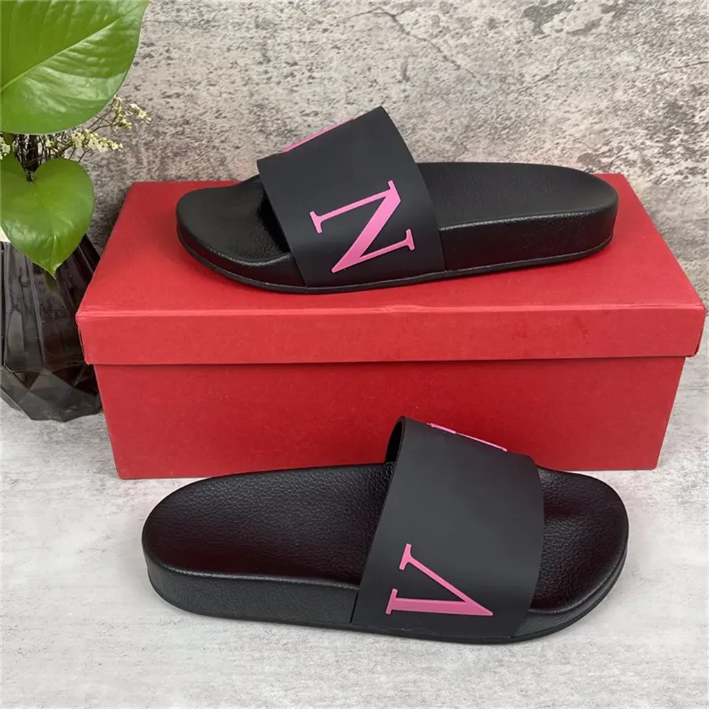 Männer Frauen Hausschuhe Strand Slipper Slide Sommer Scuffs Mode breite flache Sandalen Indoor Flip Flop mit Box Indoor Größe EUR 36-46