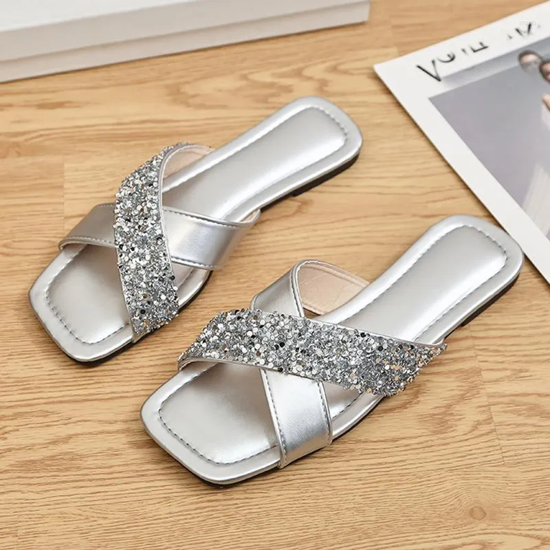 Blinged out slippers sales