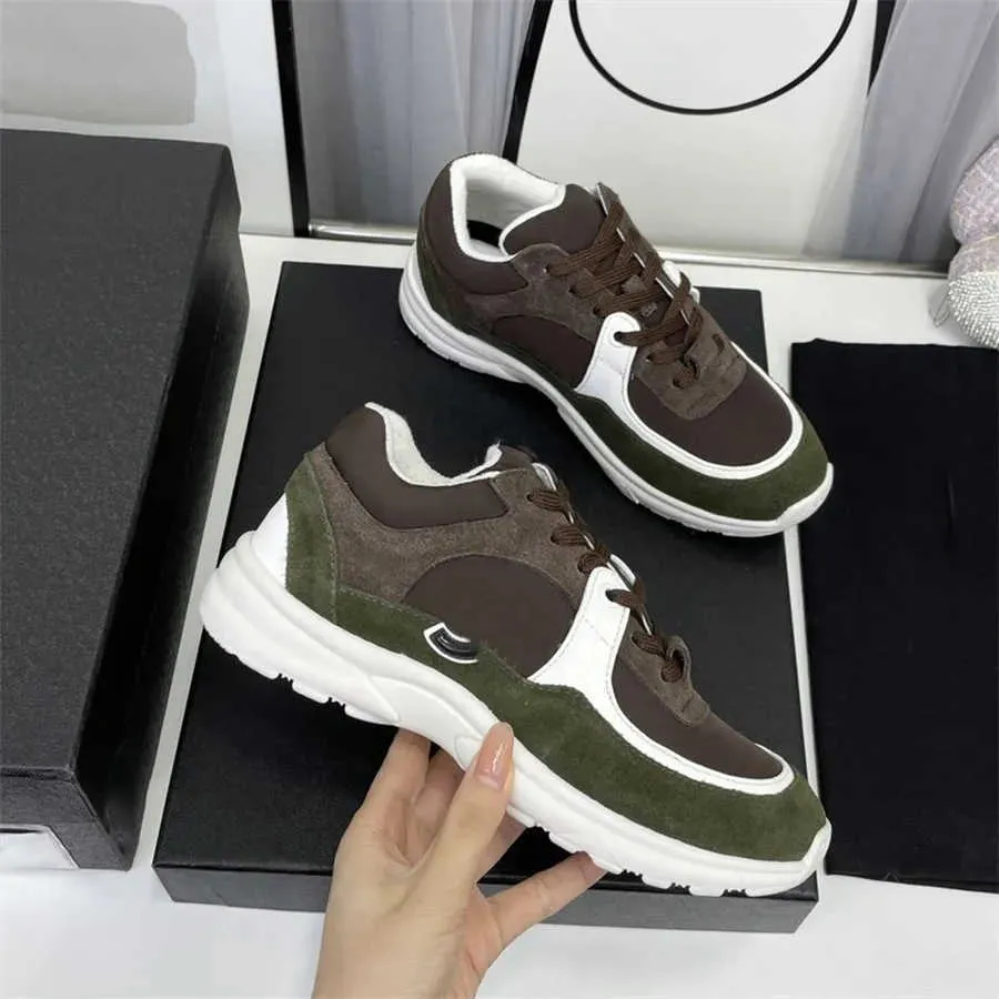 Designer 7A Running Shoes Channel Sneakers Women Lace-Up Sports Shoe Casual Trainers Classic Sneaker Woman Ccity Dfghhgfgd
