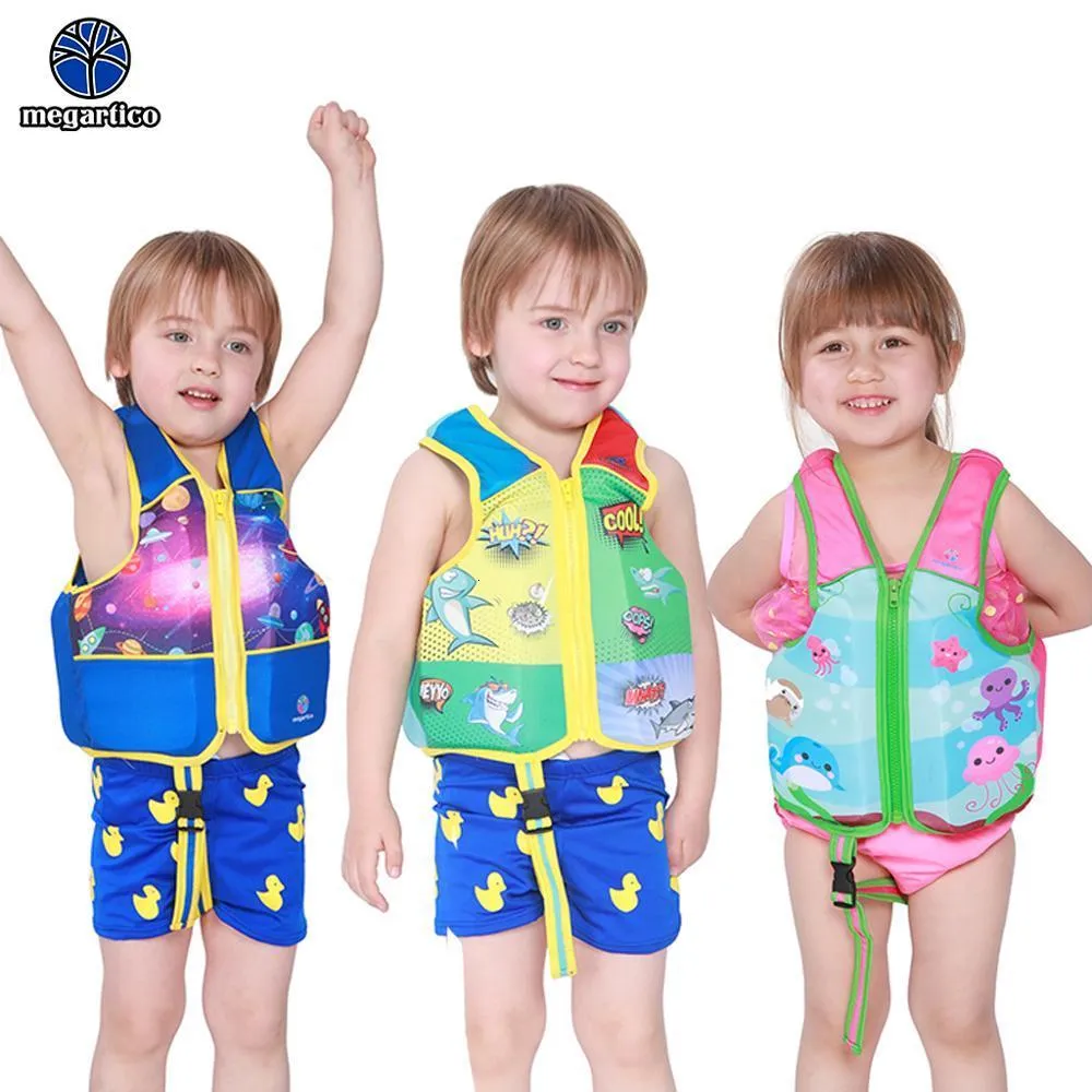 Life Vest Buoy Megartico 1-6 Years Children Swim Vest Kids Safety Life Jacket Baby Toddler Swimming Training Kayak Beach Watersports Swimwear 230518