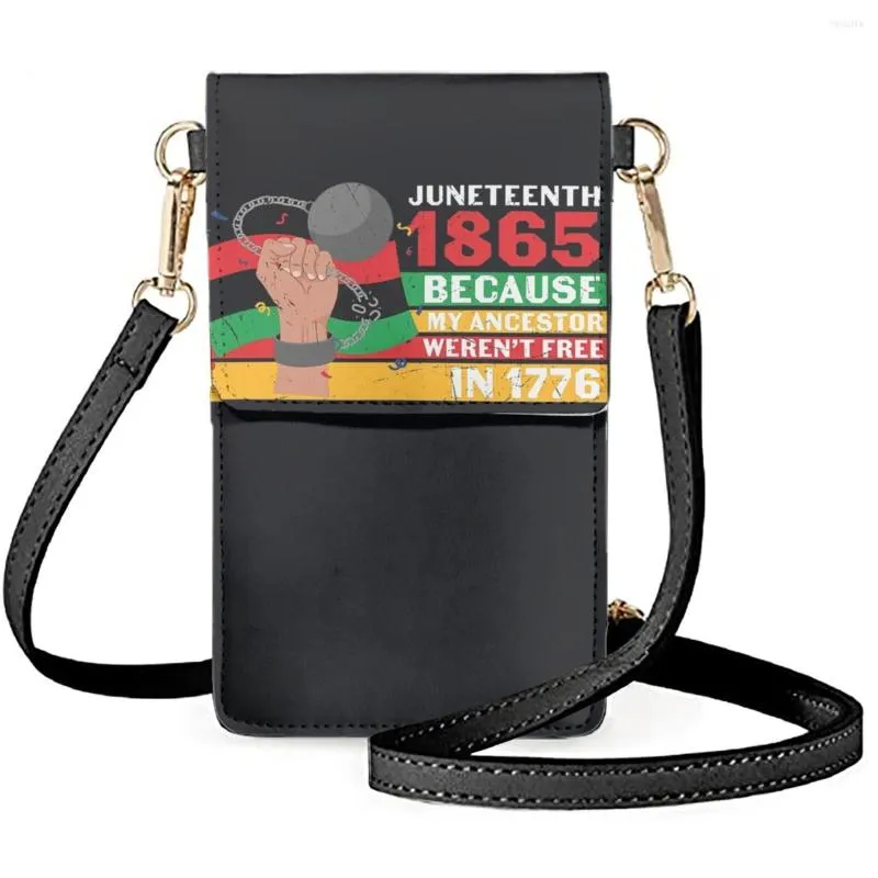 Abendtaschen FORUDESIGNS Black Culture Flip-Telefontasche Damenmode Schulterleder High Street Messengers Make-up-Organizer