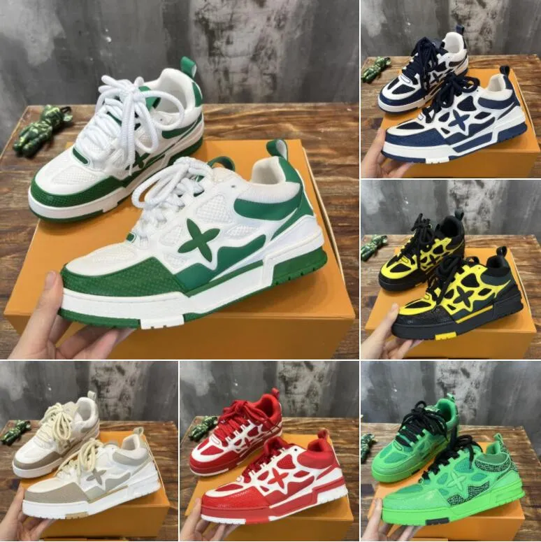 Paten Sk8 Spor Sneakers Designer Trainer Sneaker Sıradan Ayakkabı Koşucu Ayakkabı Out Deri Çiçek Ruuing Moda Klasik Kadın Erkek Ayakkabı Boyutu 35-45